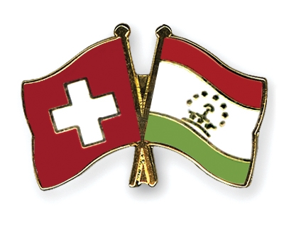 Fahnen Pins Schweiz Tadschikistan