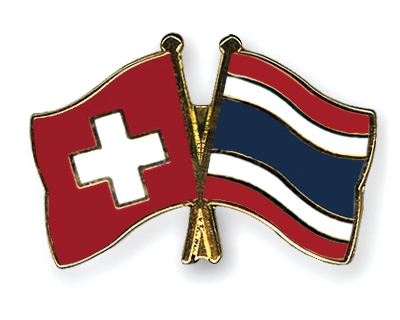 Fahnen Pins Schweiz Thailand