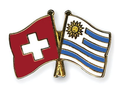 Fahnen Pins Schweiz Uruguay