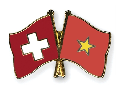 Fahnen Pins Schweiz Vietnam