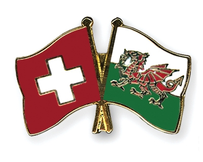 Fahnen Pins Schweiz Wales