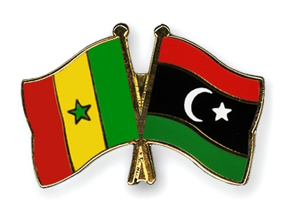 Fahnen Pins Senegal Libyen