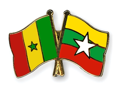 Fahnen Pins Senegal Myanmar