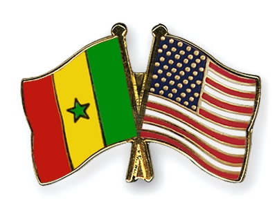 Fahnen Pins Senegal USA