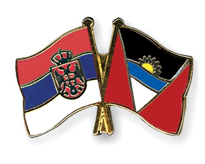 Fahnen Pins Serbien Antigua-und-Barbuda
