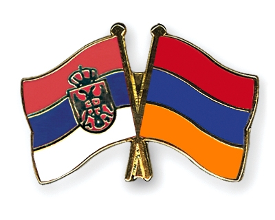 Fahnen Pins Serbien Armenien