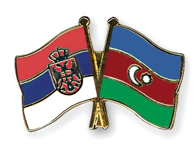 Fahnen Pins Serbien Aserbaidschan