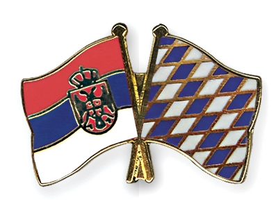 Fahnen Pins Serbien Bayern