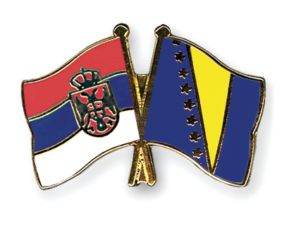 Fahnen Pins Serbien Bosnien-und-Herzegowina
