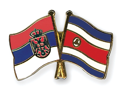 Fahnen Pins Serbien Costa-Rica