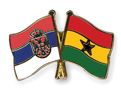 Fahnen Pins Serbien Ghana