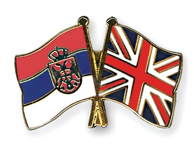 Fahnen Pins Serbien Grossbritannien