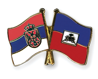 Fahnen Pins Serbien Haiti