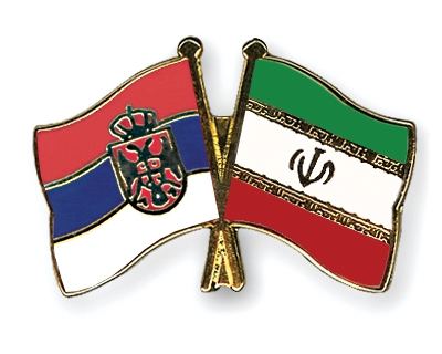 Fahnen Pins Serbien Iran