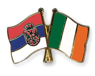 Fahnen Pins Serbien Irland