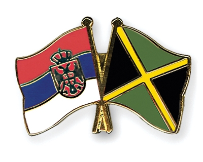 Fahnen Pins Serbien Jamaika