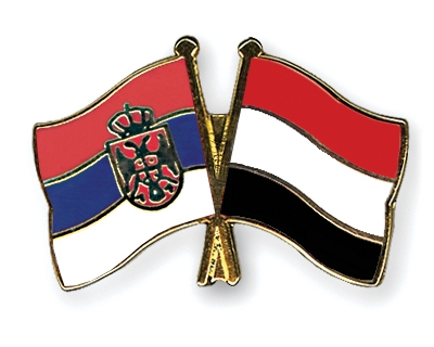 Fahnen Pins Serbien Jemen