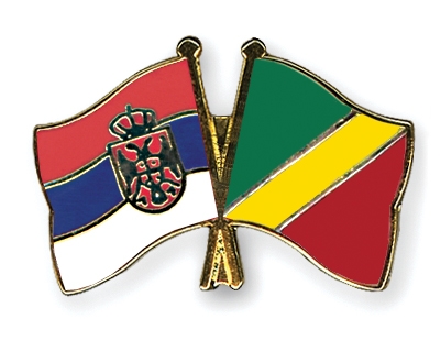 Fahnen Pins Serbien Kongo-Republik