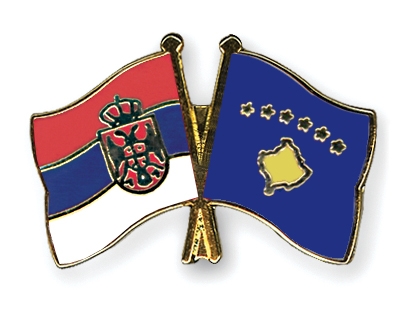 Fahnen Pins Serbien Kosovo