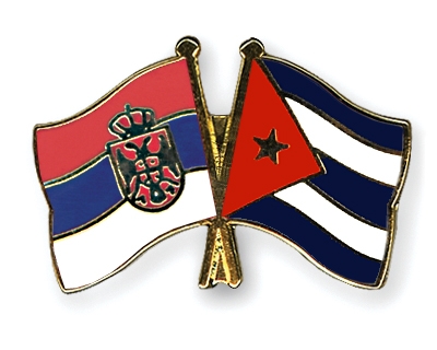 Fahnen Pins Serbien Kuba