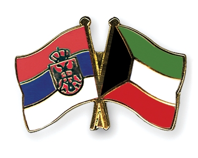 Fahnen Pins Serbien Kuwait