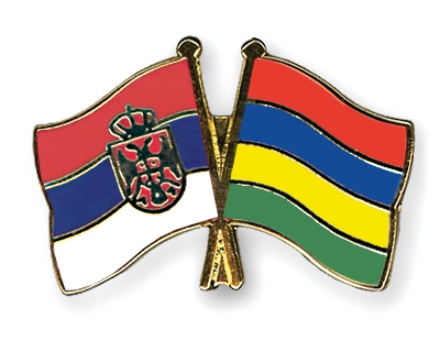 Fahnen Pins Serbien Mauritius