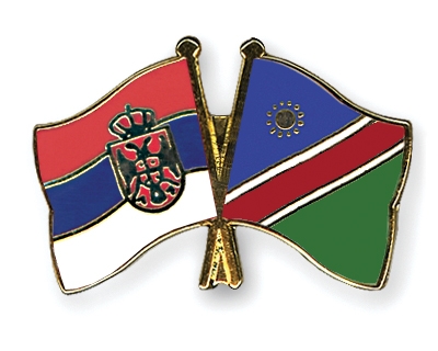 Fahnen Pins Serbien Namibia