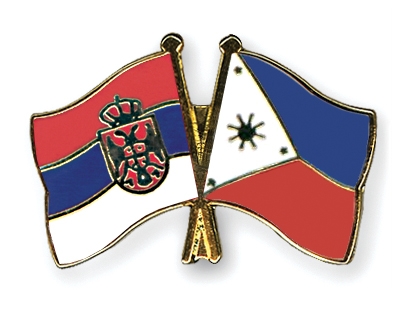 Fahnen Pins Serbien Philippinen
