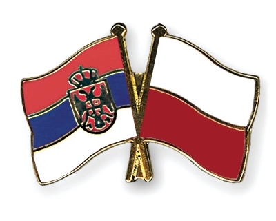 Fahnen Pins Serbien Polen