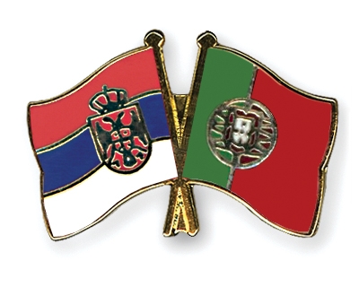Fahnen Pins Serbien Portugal
