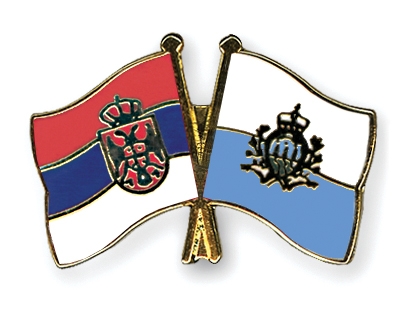 Fahnen Pins Serbien San-Marino