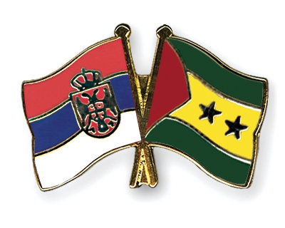 Fahnen Pins Serbien Sao-Tome-und-Principe