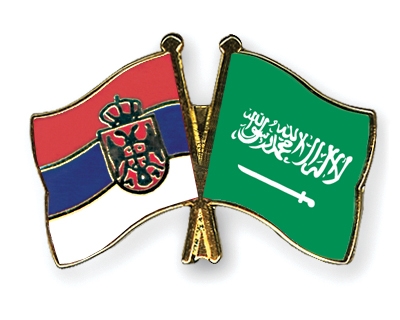 Fahnen Pins Serbien Saudi-Arabien