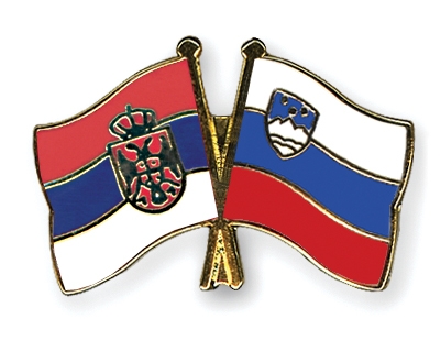 Fahnen Pins Serbien Slowenien