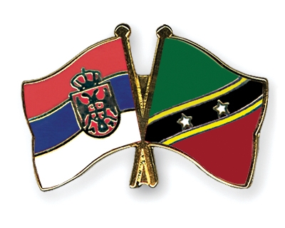 Fahnen Pins Serbien St-Kitts-und-Nevis