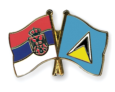 Fahnen Pins Serbien St-Lucia