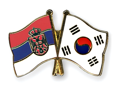 Fahnen Pins Serbien Sdkorea