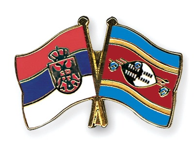 Fahnen Pins Serbien Swasiland