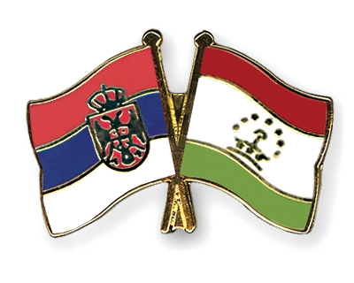 Fahnen Pins Serbien Tadschikistan
