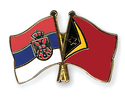 Fahnen Pins Serbien Timor-Leste