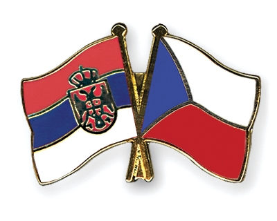 Fahnen Pins Serbien Tschechische-Republik