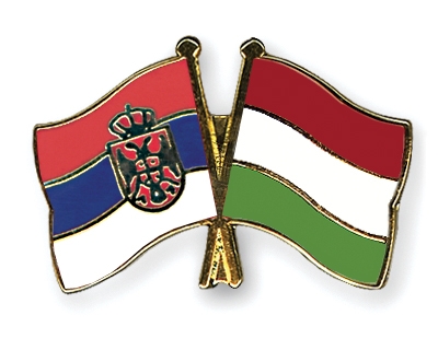 Fahnen Pins Serbien Ungarn