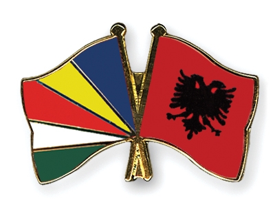 Fahnen Pins Seychellen Albanien