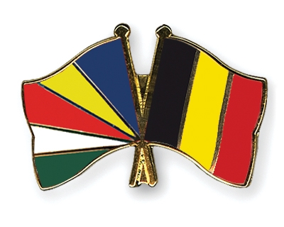 Fahnen Pins Seychellen Belgien