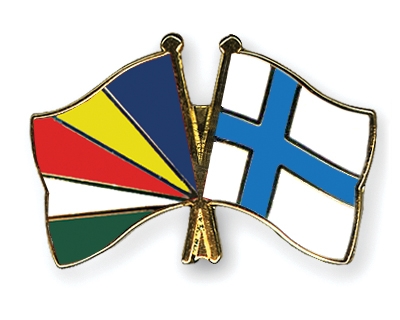 Fahnen Pins Seychellen Finnland