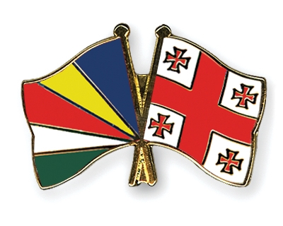 Fahnen Pins Seychellen Georgien