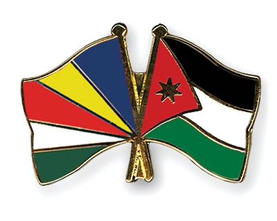 Fahnen Pins Seychellen Jordanien