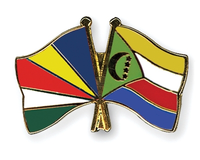 Fahnen Pins Seychellen Komoren