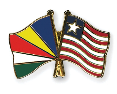 Fahnen Pins Seychellen Liberia