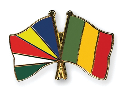 Fahnen Pins Seychellen Mali